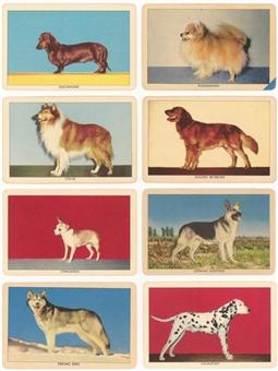 1949-57 "F," "D" and "R" Dog Trading Cards Near Master Set (161 Cards)